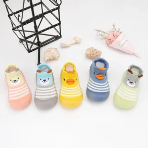 kf S4ebfb6155bd44ac086ee0a7110585e47k Cartoon Toddler Shoes Animal Pattern Non slip Silicone Sole Baby Floor Socks Breathable Casual Cotton Baby