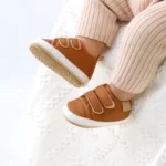 kf S9d1ce63554eb4f7aa2823d7ad7cb86e65 New Baby Shoes Retro Leather Boy Girl Shoes Multicolor Toddler Rubber Sole Anti slip First Walkers