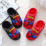 kf S075d3895dec341eabadd46fc89e52805J Disney Cartoon Printed Spider man Cotton Slippers For Children s Shoes Fashion Style Warmth Winter Indoor