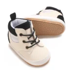 kf S473e37899c264ee48af42359059ec9e0z High Top New 0 18M Baby And Children s Shoes Fashionable And Sporty PU Soft Rubber