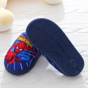 kf S684f1b8feedb48ef8fddffcac5b982aa0 Disney Cartoon Printed Spider man Cotton Slippers For Children s Shoes Fashion Style Warmth Winter Indoor