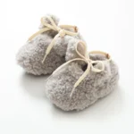 kf Sa781b746b97a41b8adcff88390f67b66W Baby Shoes Winter Baby Boy Girl Booties Fluff Soft Toddler Shoes First Lamb Cashmere Anti Slip